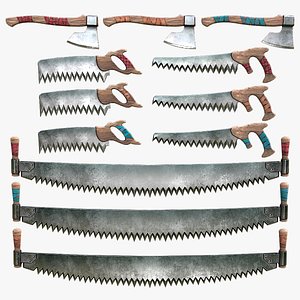 3D Foresters Set of tools model