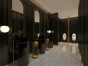 3D Restroom public wc model