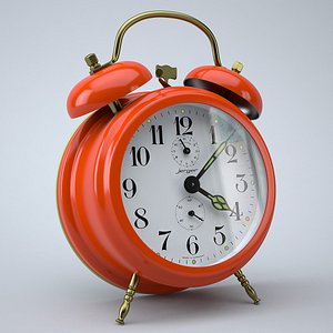 3d vintage alarm clock