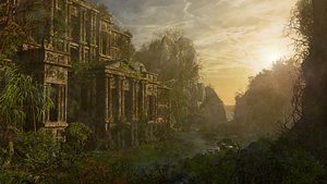 3D Abandoned Castle Temple model