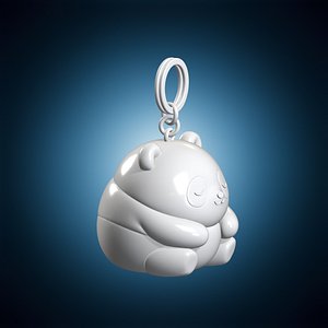 Chibi Panda Ball Keychain 3D Print Model 3D model