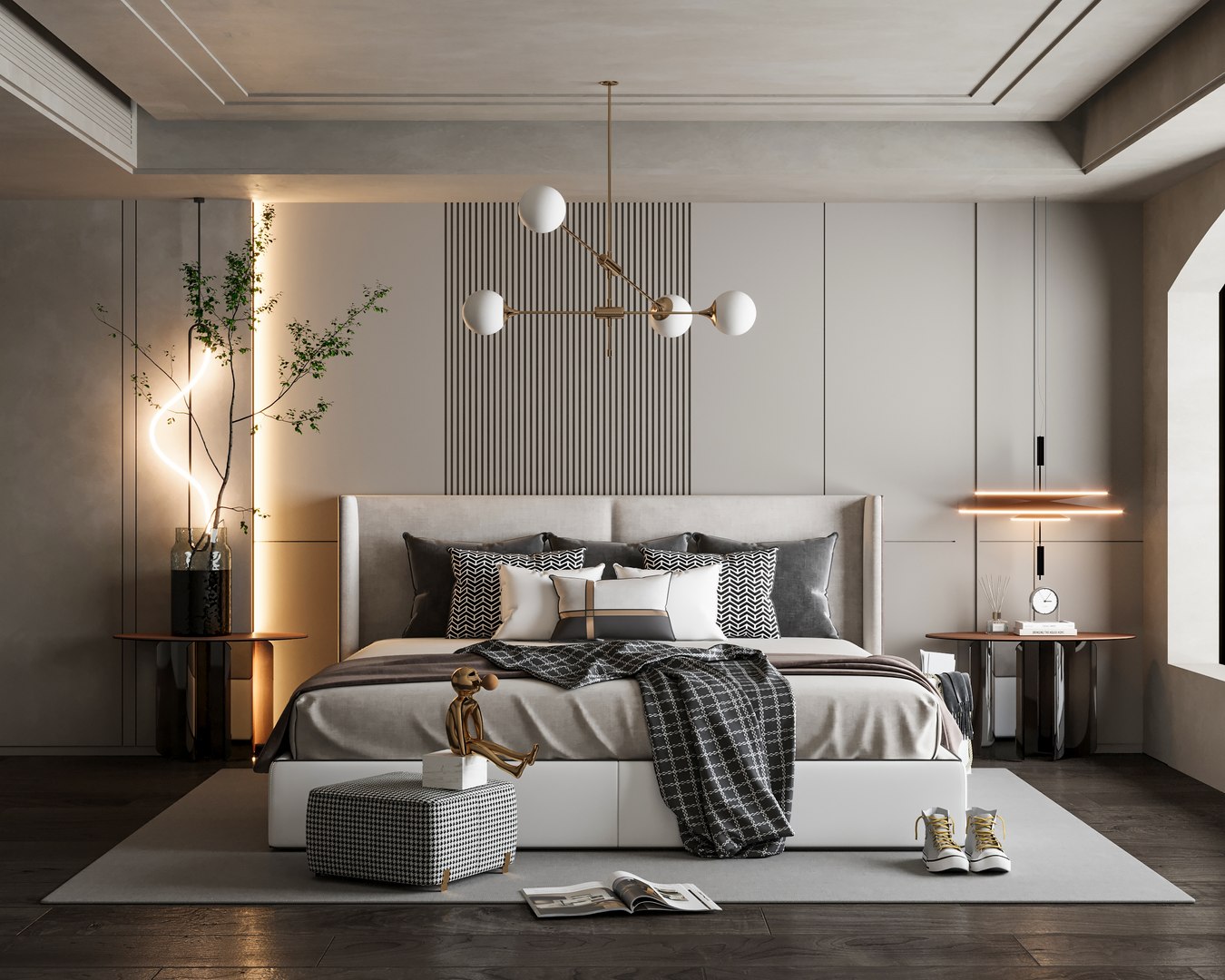 3D 4 Bedroom Interior Design Low-poly 3D model model - TurboSquid 2158156