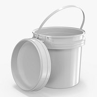 Polypropylene Bucket with Tear Tab Lid White