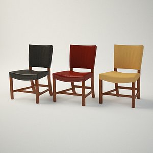 3d model kaare klint red chair furniture