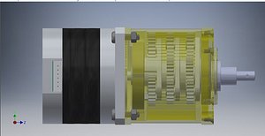three stage planetary gearbox with two output shafts