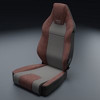 Recaro LX-F Camfort seat Brown-Black 3D Model 2026