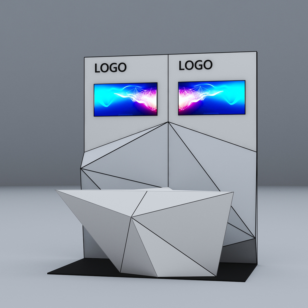3D Model Pod Backdrop Counter - TurboSquid 1582756