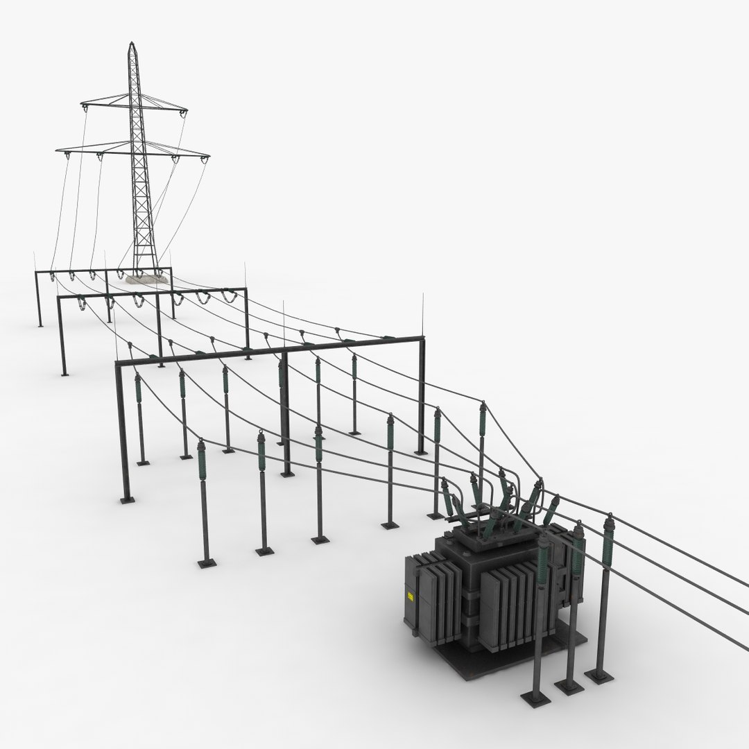 3d components switch yard sub-station model