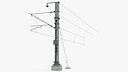 Railway Cantilever Catenary Pole Gray