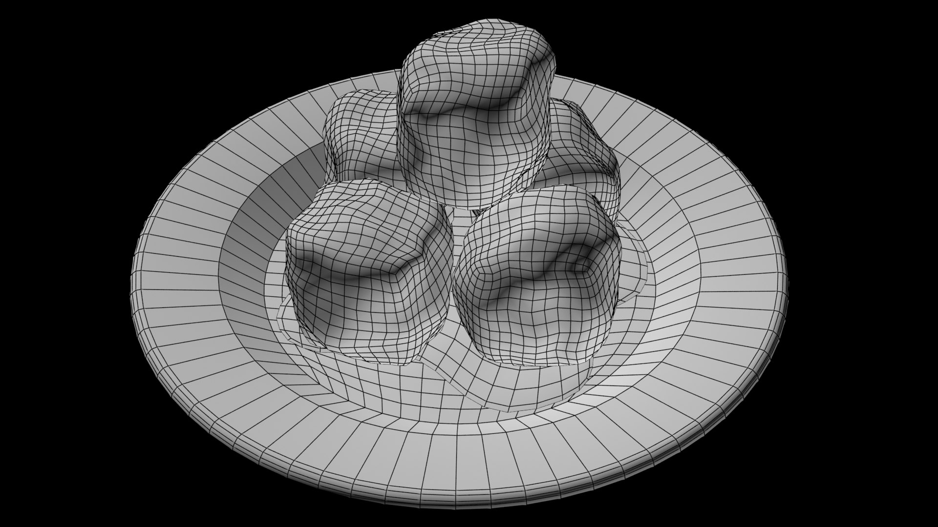 3D Steamed Meatballs - TurboSquid 1923647