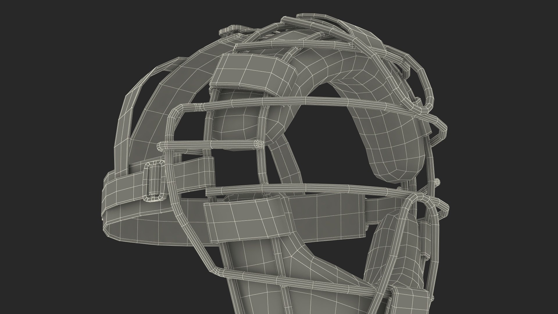 3D Baseball Full-Face Protection Mask Yellow model - TurboSquid 2155425