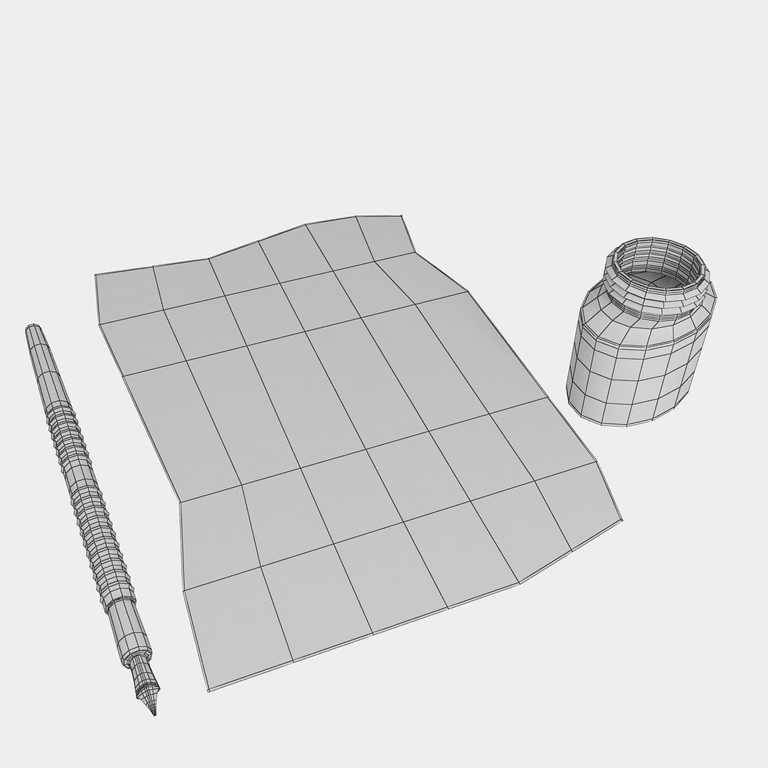 3d Fountain Pen Inkwell