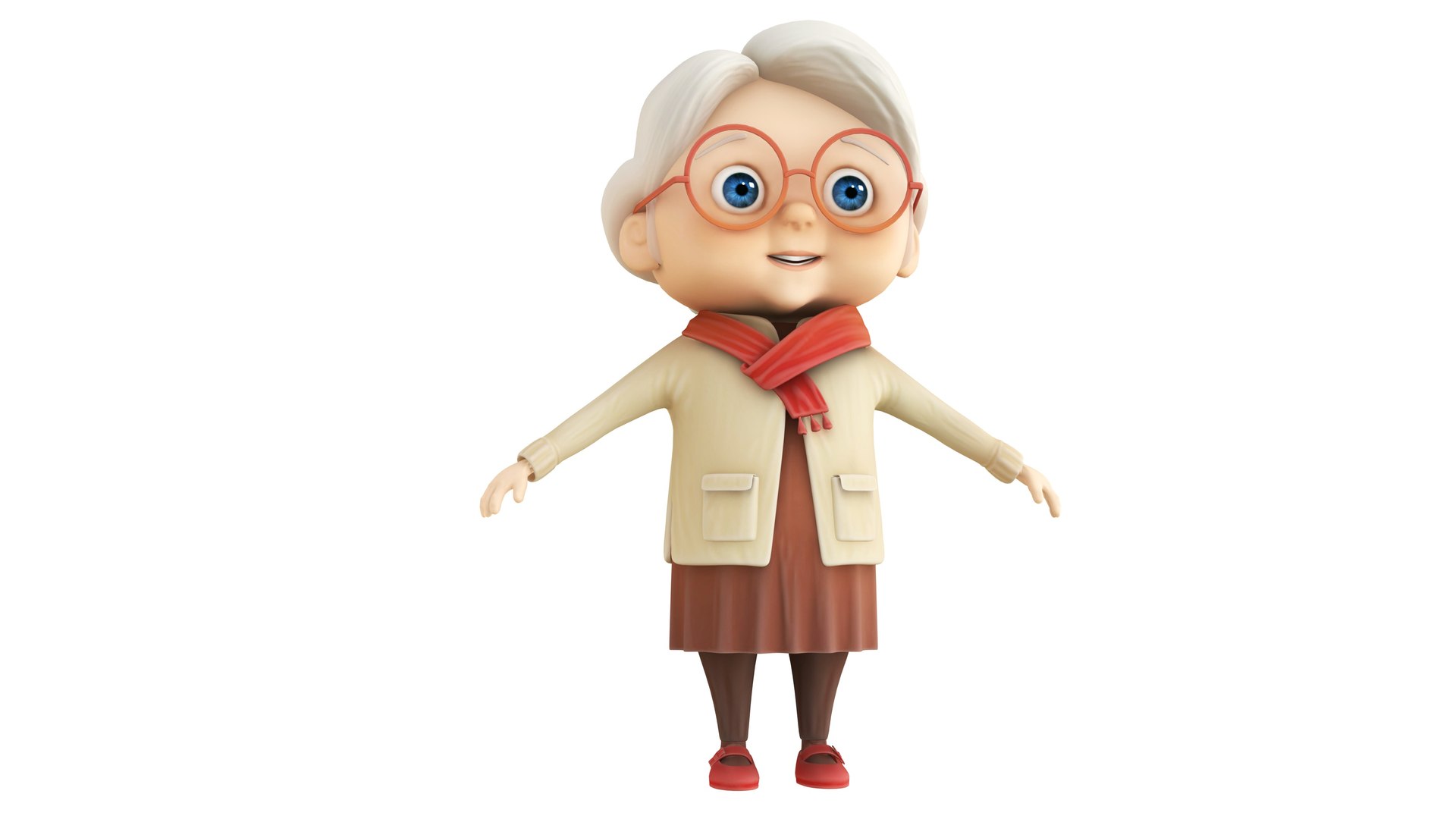 3D Cartoon Old Women - TurboSquid 2215711