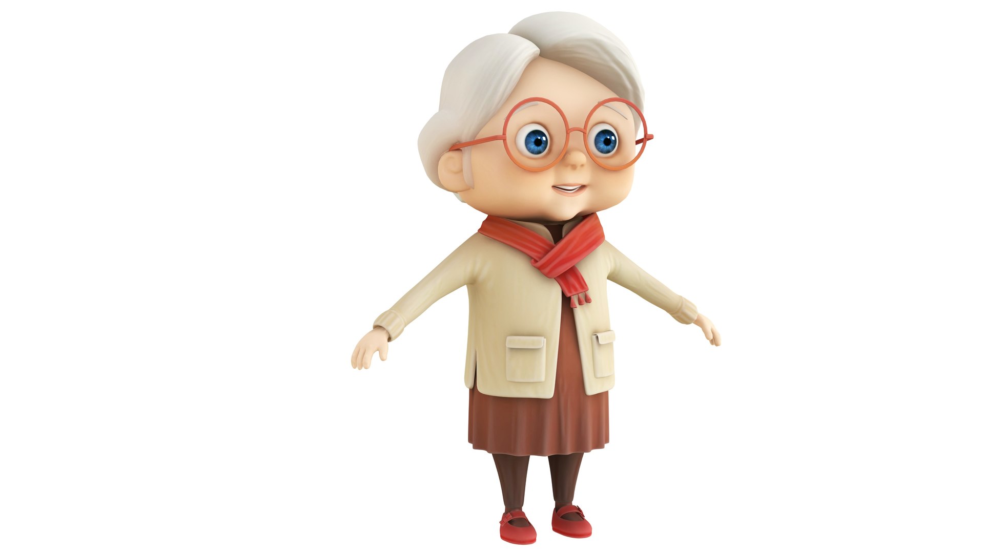 3D Cartoon Old Women - TurboSquid 2215711