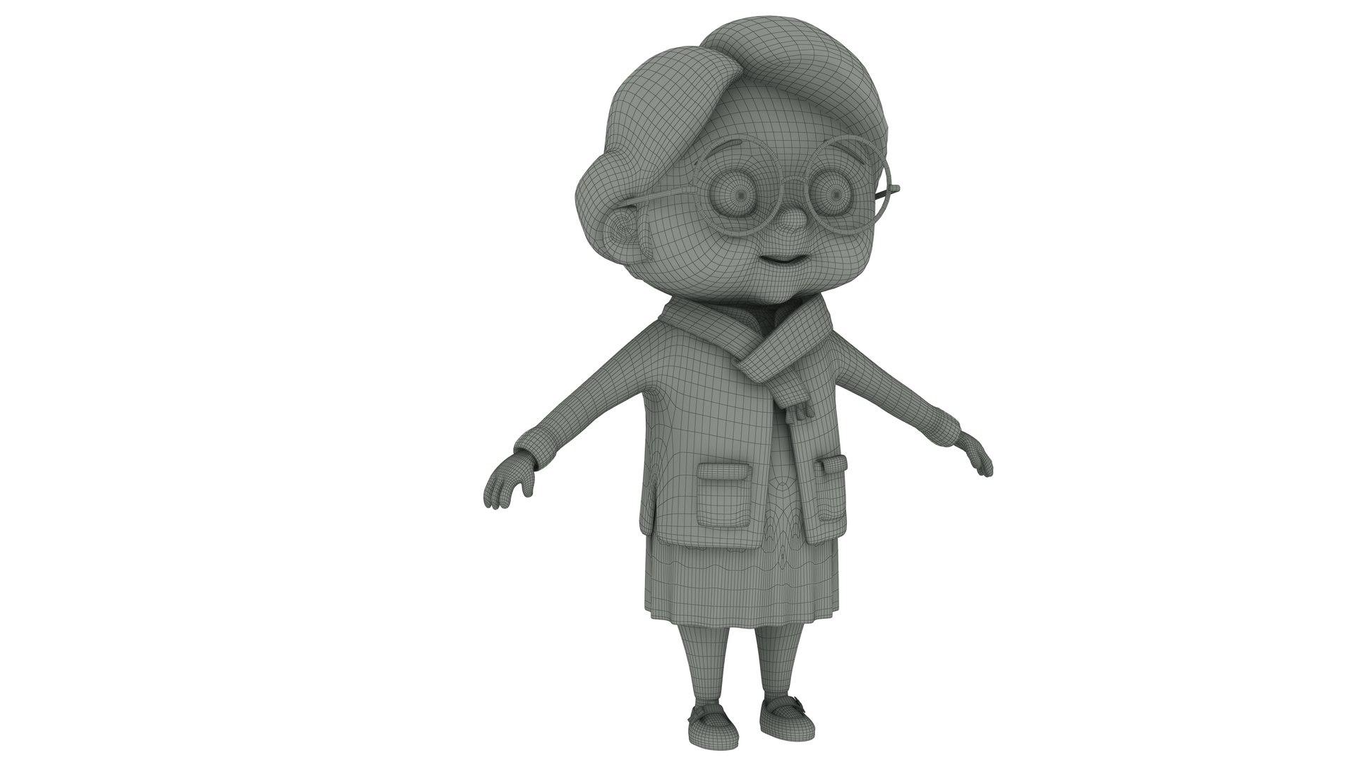 3D Cartoon Old Women - TurboSquid 2215711