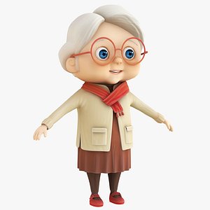 3D Cartoon Old Women