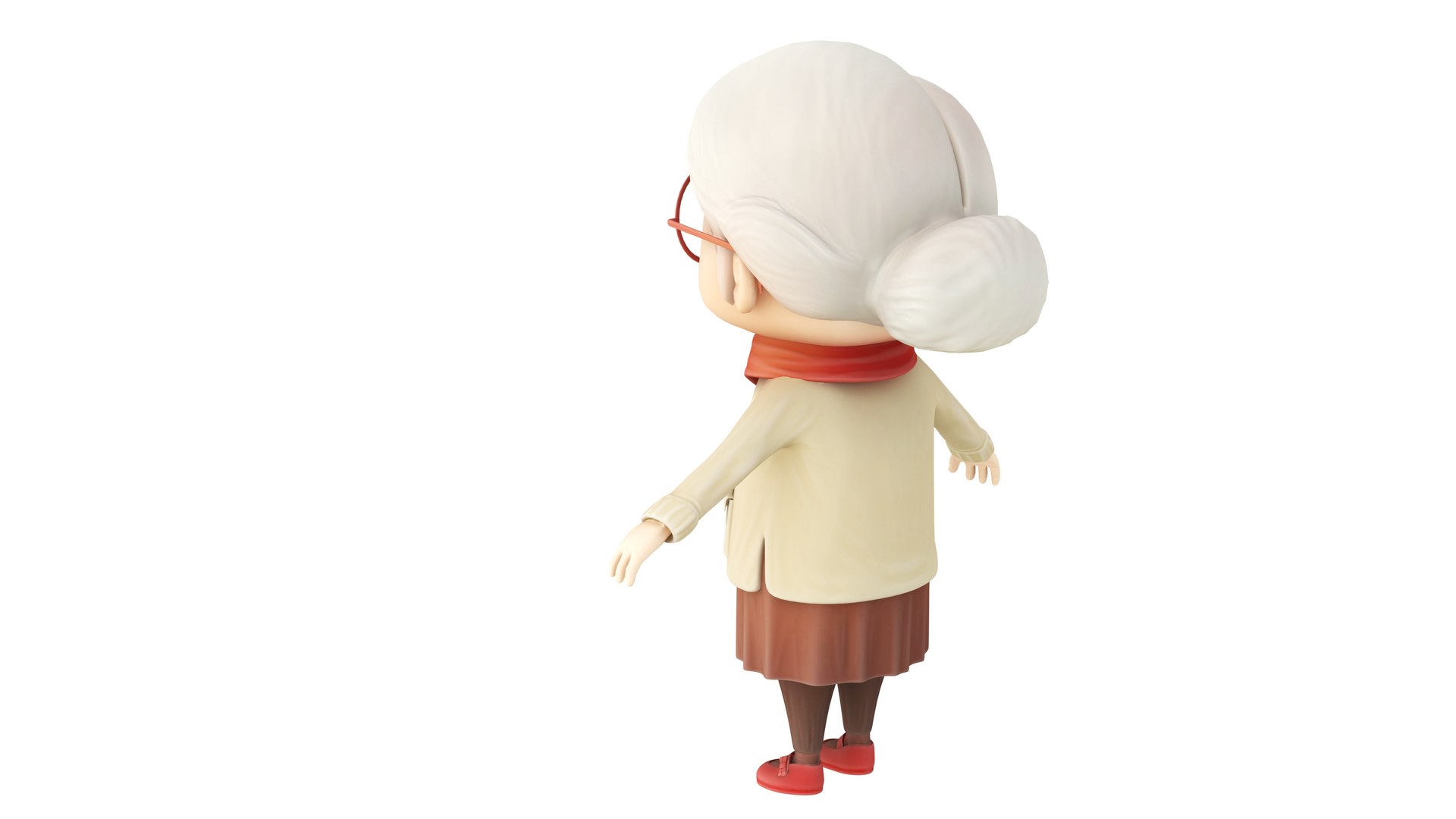 3D Cartoon Old Women - TurboSquid 2215711