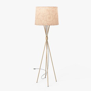 3D Wood Floor Lamp model