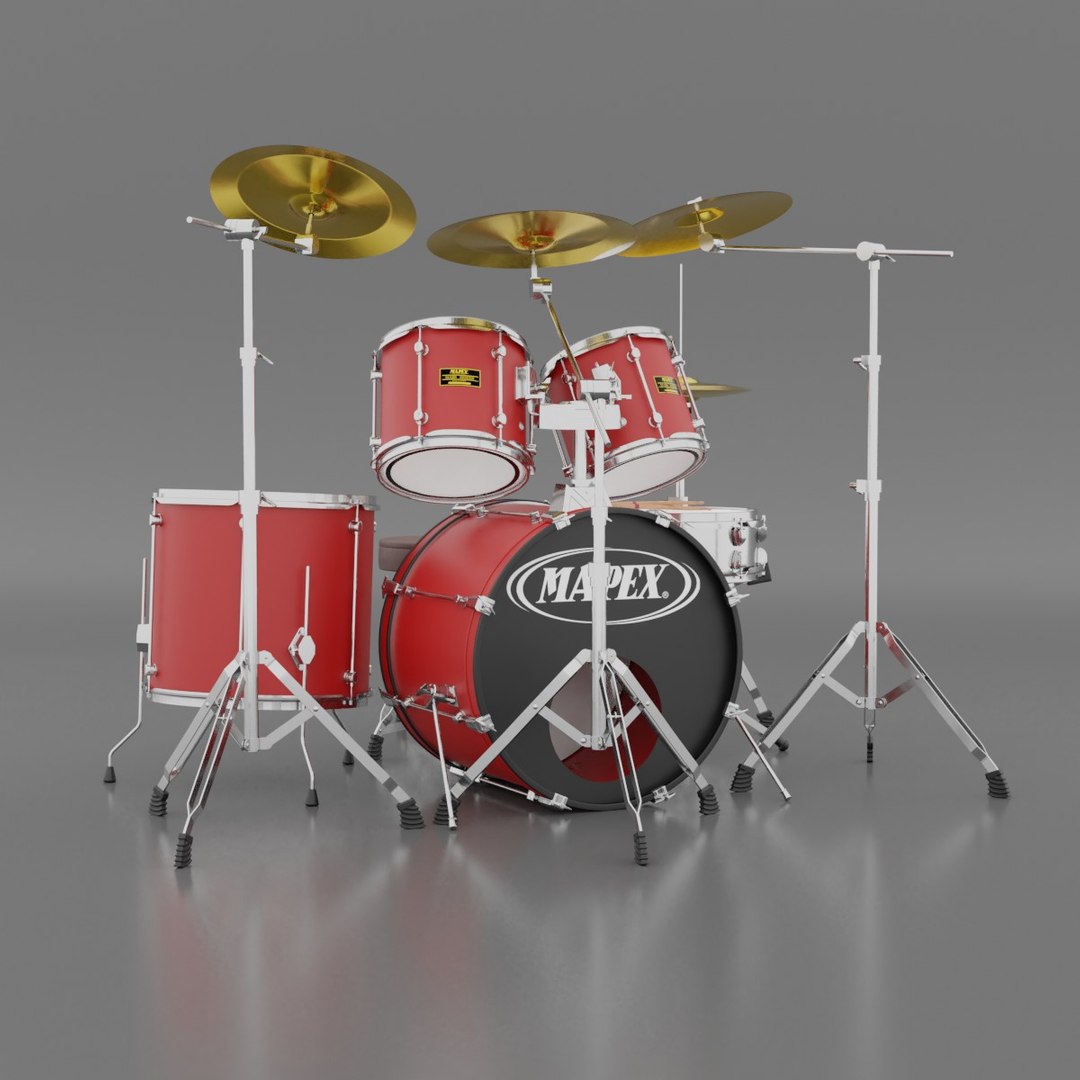 Mapex Drum Kit 3d Model