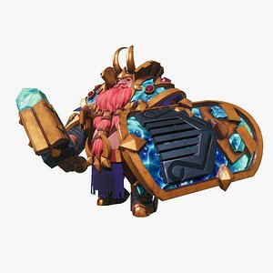 3d Game Ready Dwarf Character Rigged