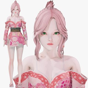 Casual clothes 0023 - Rig - Unreal - Unity - Blender - Animated - Realistic Female Character