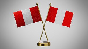 3D Table  Flag  of Peru model
