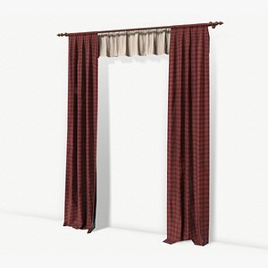 3D Curtains Cranberry