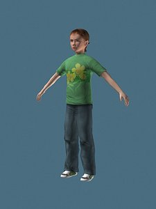 3d model 12 year old child girl