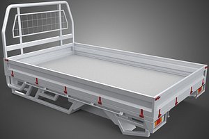 3D FLAT BED DECK PICKUP TRUCK HEADBOARD STRUCTURE FRAME HEAD RACK model
