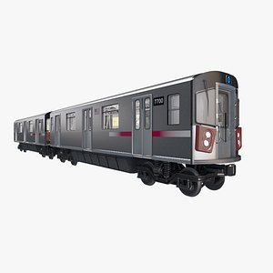 3D model subway car r142