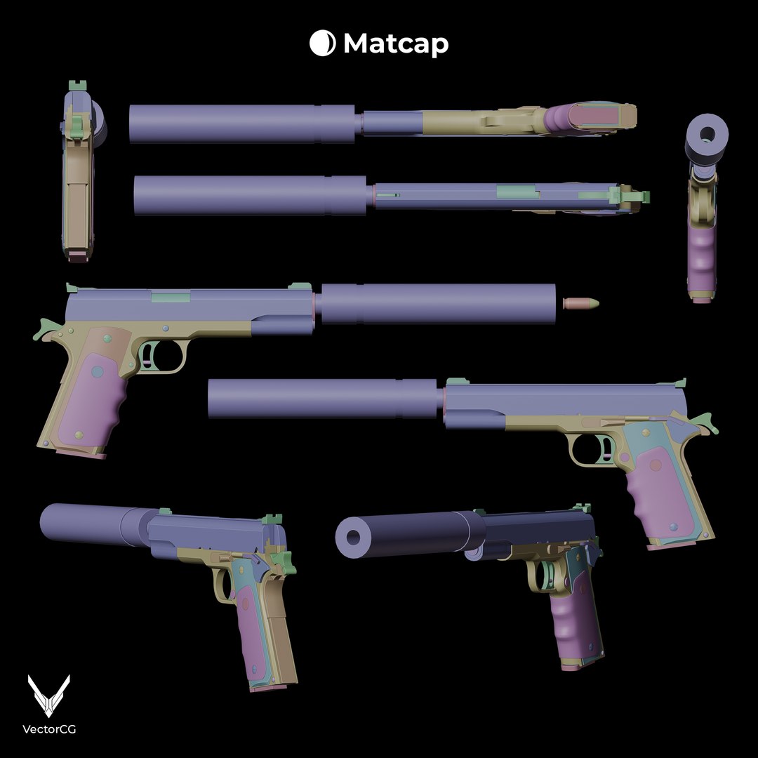 AMT Hardballer -  Low Poly Game-Ready 3D Model Clean Topology  4K Textures(1) 3D model https://p.turbosquid.com/ts-thumb/yD/24jA7l/qy/matcap/jpg/1756899551/1920x1080/fit_q87/1cb1f970a637a69ee93626ac29164c144d78e1fe/matcap.jpg