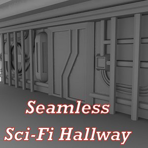 Sci-Fi wall - lowpoly