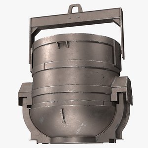 3D Industrial Steel Charging Bucket