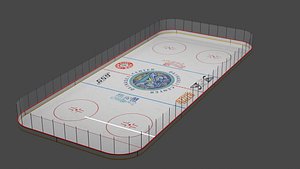3D Basic Ice Hockey Rink model