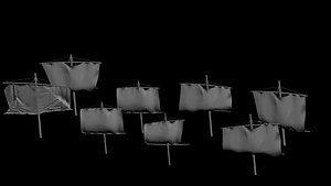 3d model 8 ship canvas