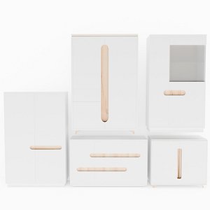 3D model Collection: Low-Poly Furniture set in Modern style