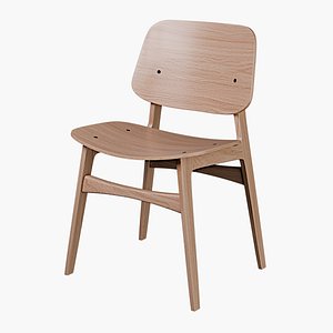 3D Wooden Chair PBR model