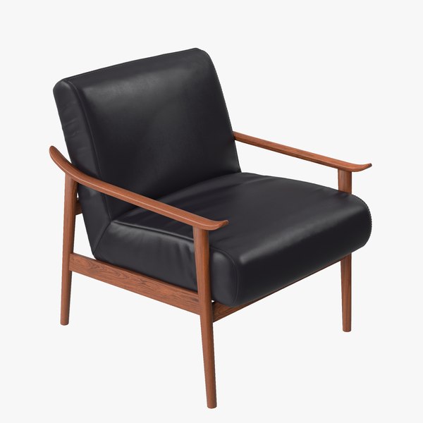 mid century leather chair west elm