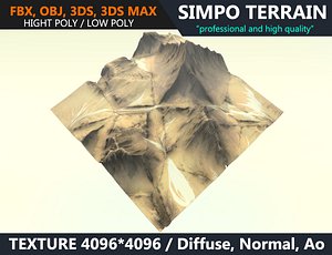 3D desert terrain