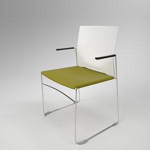 Rim Web armchair white plastic green clothe