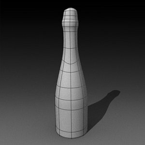3ds max bottle champagne