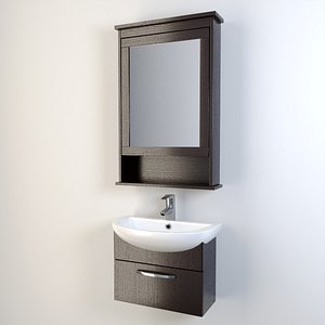 faucet sink cupboard 3D model