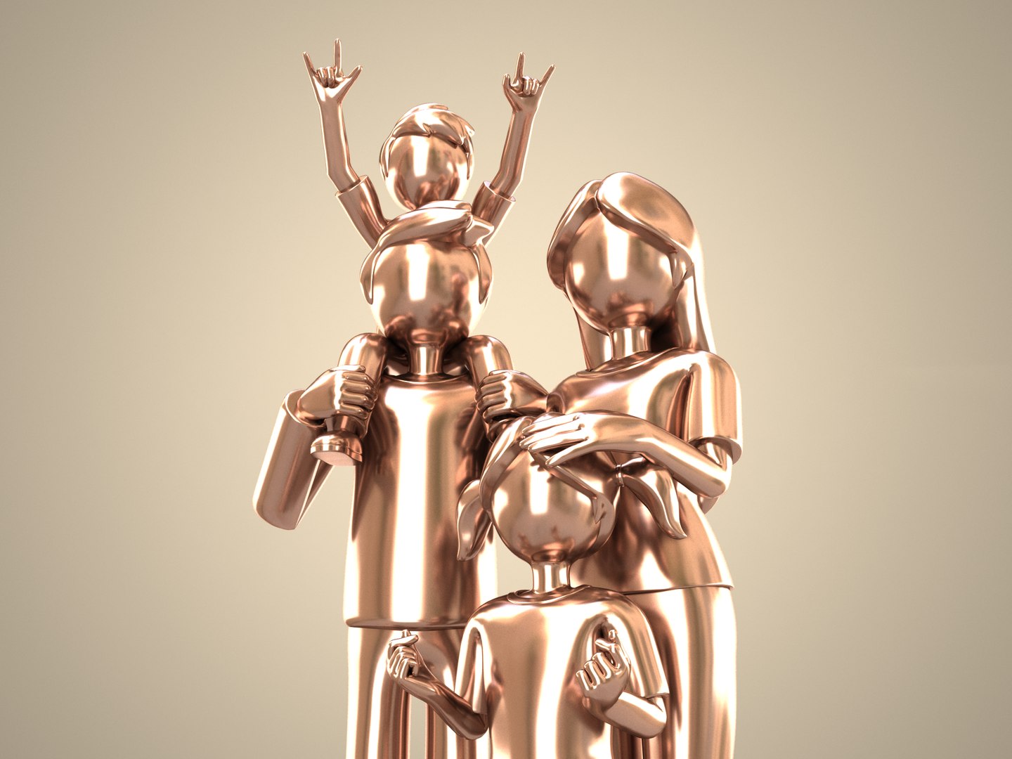 3D Model Cartoon Family Character B - TurboSquid 2090629