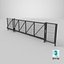 3D Commercial Security Gates with Fence