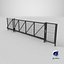 3D Commercial Security Gates with Fence