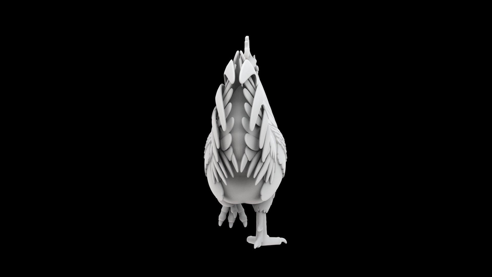 3D Rooster Sculpture 3D Printable Model - TurboSquid 2439658
