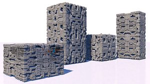 stones temples ruins model