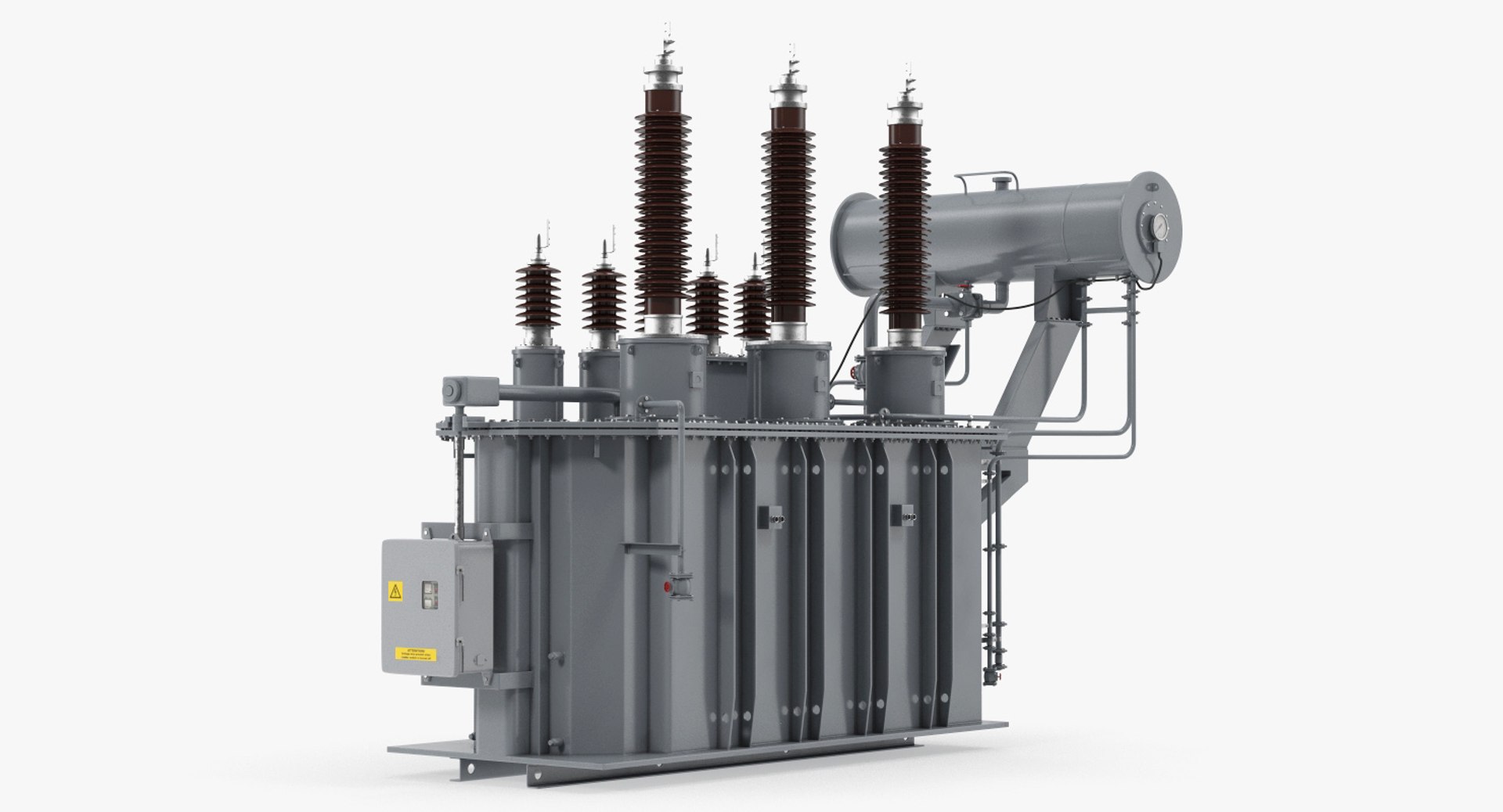 Three Phase Transformer 3D model preview