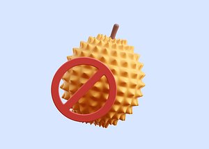 Durian Prohibition Icon Illustration