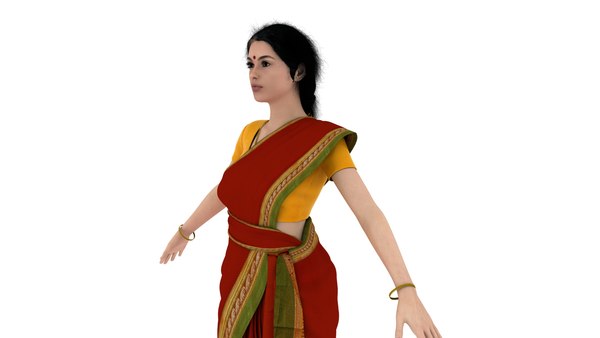 Indian Girl Woman Saree 3D Model - TurboSquid 1921483